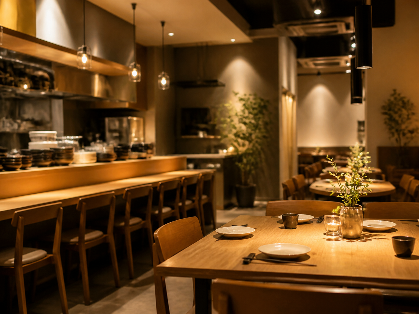 雰囲気のある飲食店内観